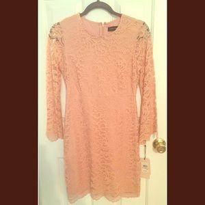 Ivanka Trump blush, lace dress